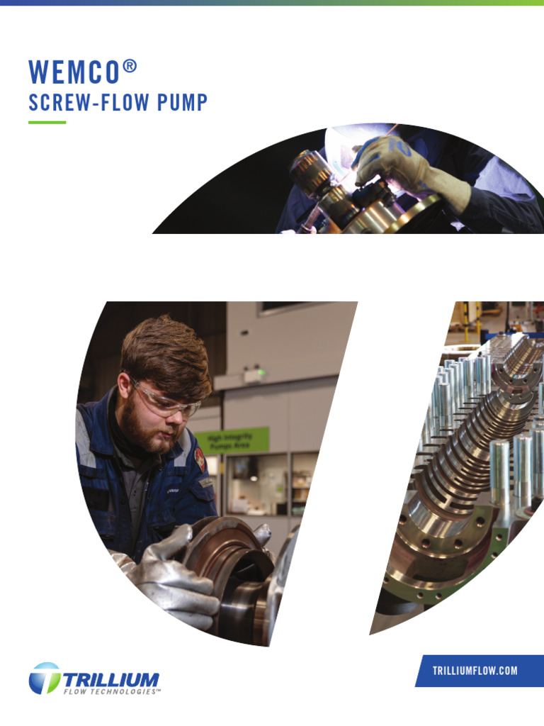 WEMCO® Screw-Flow Pump Overview | PDF | Pump | Bearing (Mechanical)