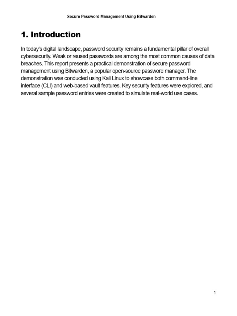 Bitwarden: Secure Password Management Guide | PDF | Password | Security