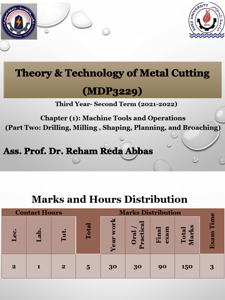 Machine Tools: Drilling & Milling Guide | PDF | Drill | Drilling