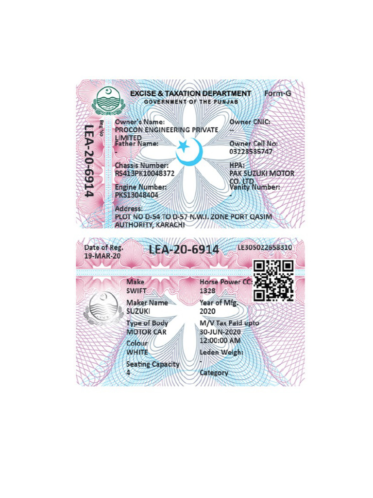 Car Card | PDF