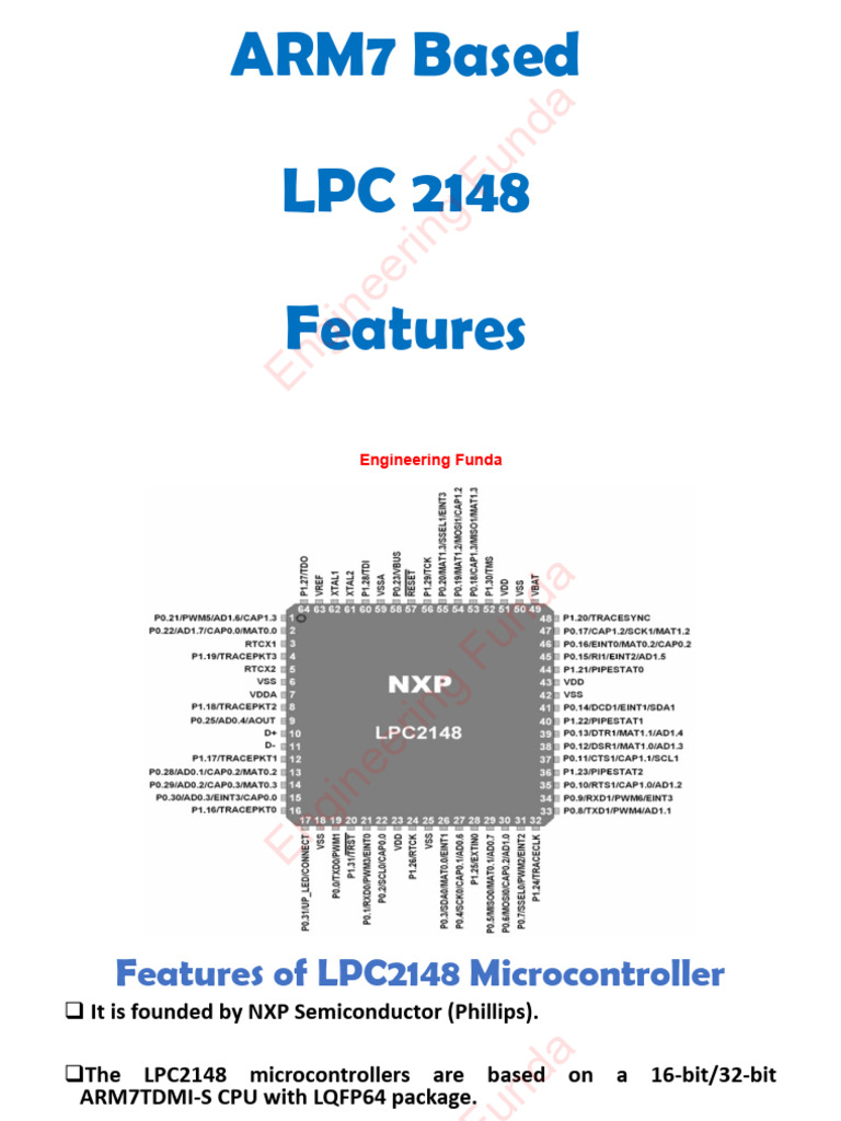 LPC2148 Microcontroller Features & Code | PDF | Computer Architecture ...