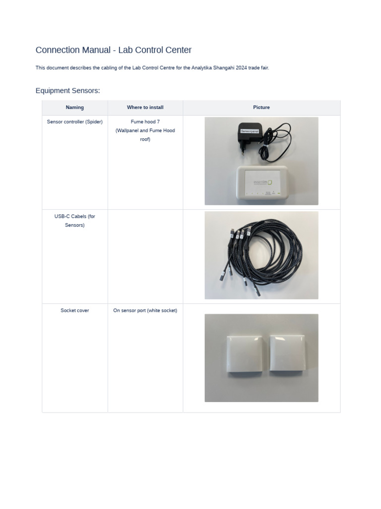 Lab Control Center Connection Guide | PDF | Electrical Connector ...