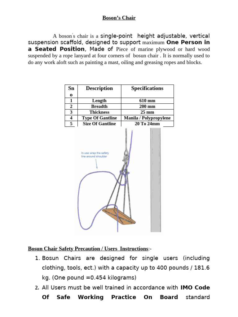 Bosun Chair | PDF