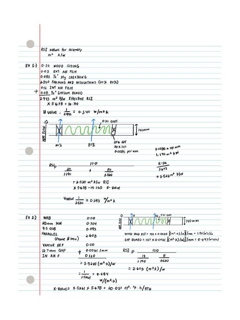 RSI Values for Building Materials | PDF