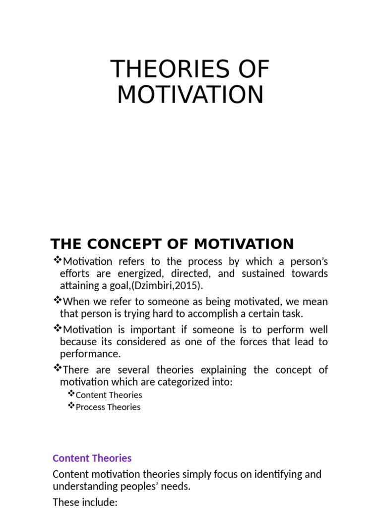 Understanding Motivation Theories | PDF | Goal Setting | Reinforcement