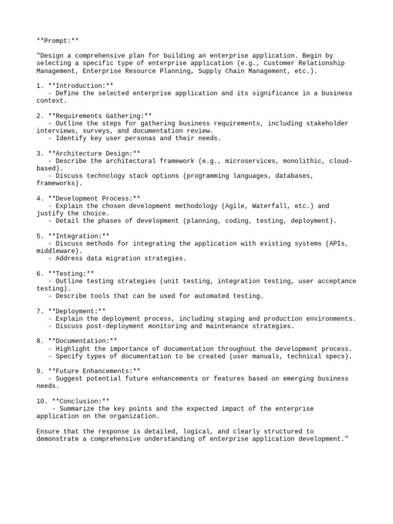 Enterprise Application Development Guide | PDF