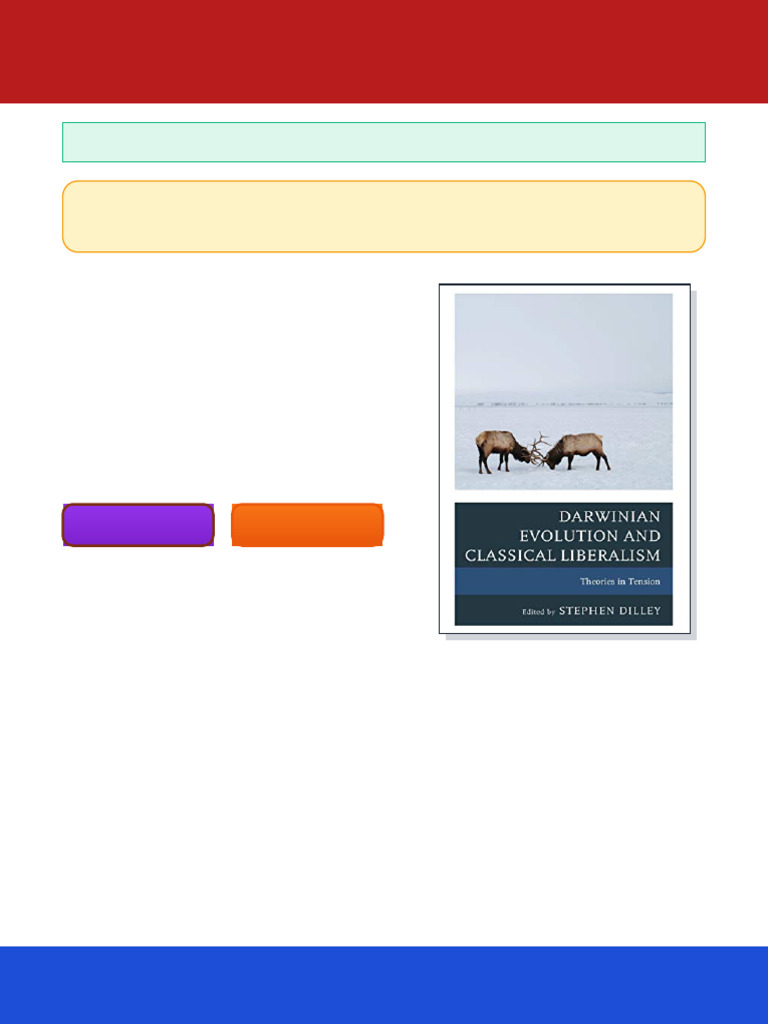 Darwinian Evolution and Classical Liberalism Theories in Tension Stephen C. Dilley online ebook ...