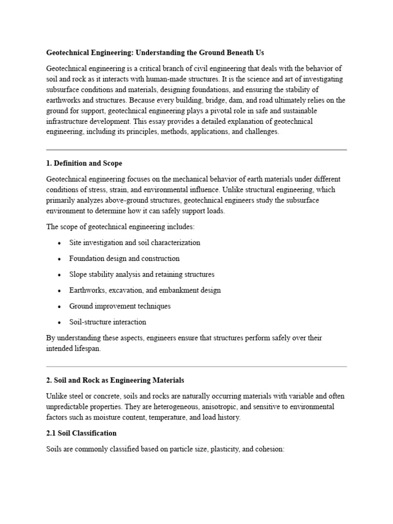 Geotechnical Engineering Essentials | PDF | Geotechnical Engineering ...