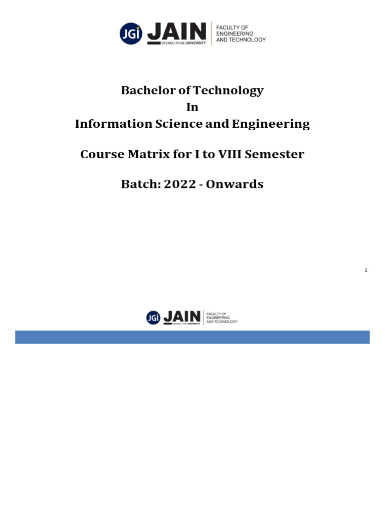 B.Tech in Information Science Curriculum | PDF | Engineering | Knowledge