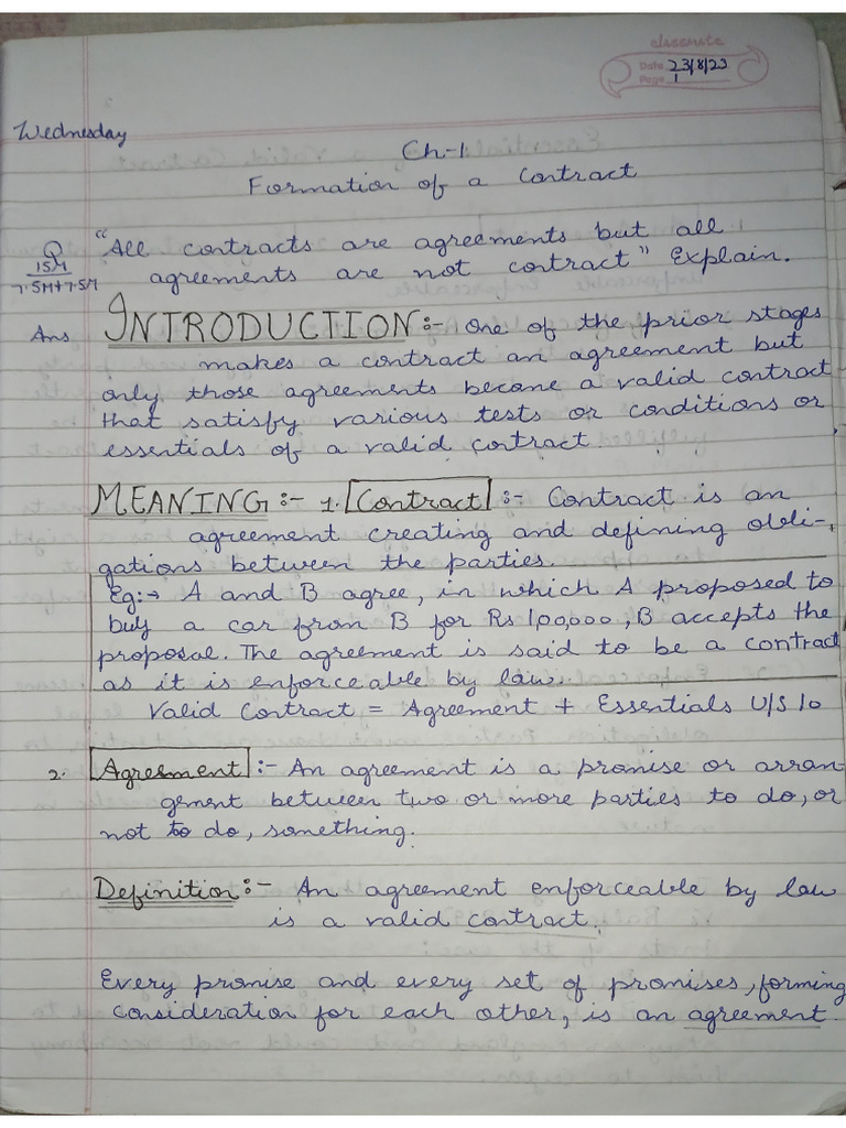 Formation of A Contract1 (CL) | PDF