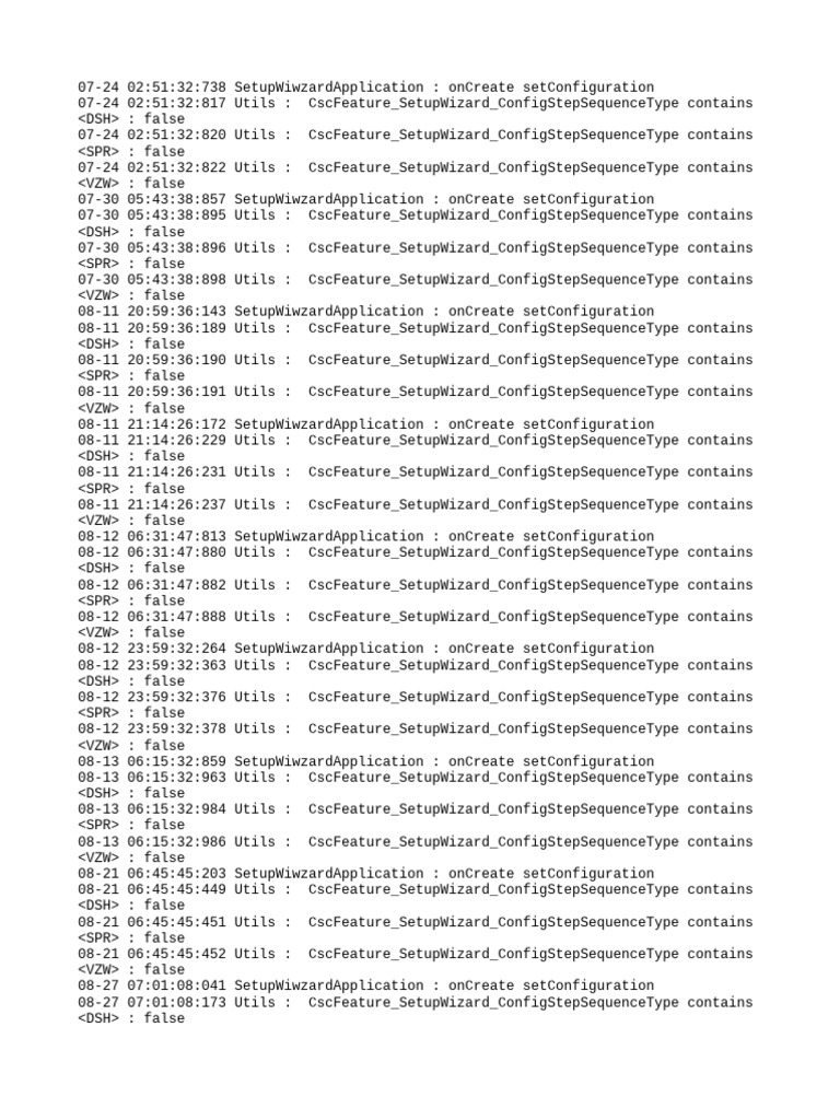 Setup Wizard Configuration Logs | PDF