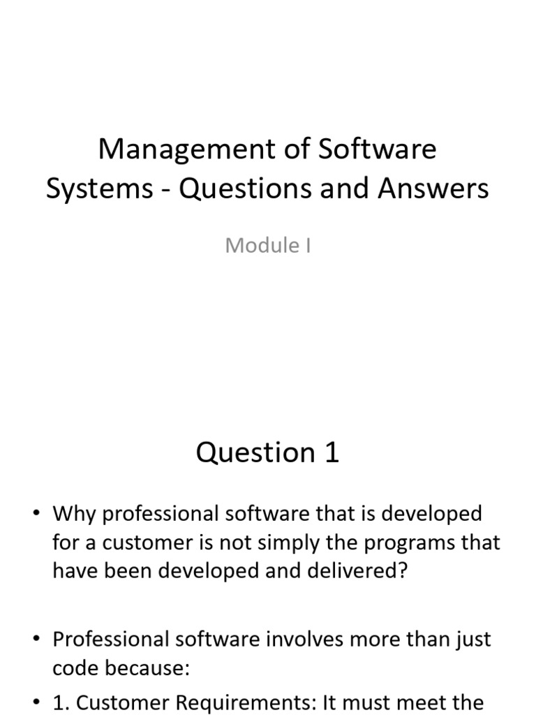 Software Development Management Q&A Guide | PDF | Agile Software ...
