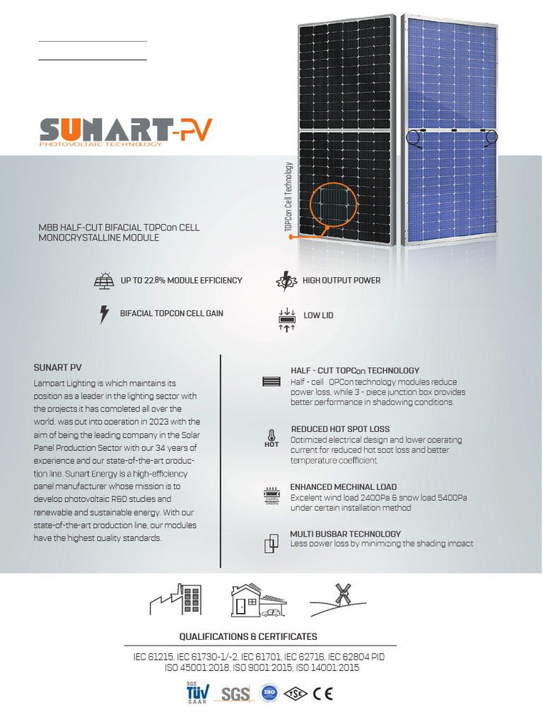High-Efficiency Bifacial Solar Panels | PDF | Photovoltaics | Glass ...