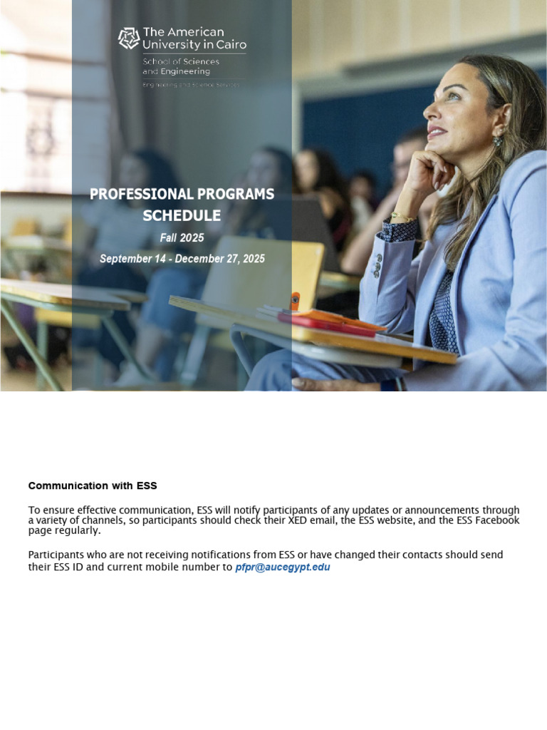 Fall 2025 Professional Programs Overview | PDF | Educational Technology ...