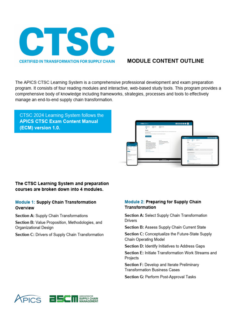 APICS CTSC Learning System Overview | PDF