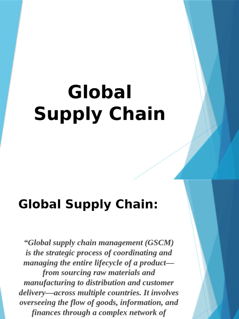 Global Supply Chain Management Guide | PDF | Inventory | Logistics