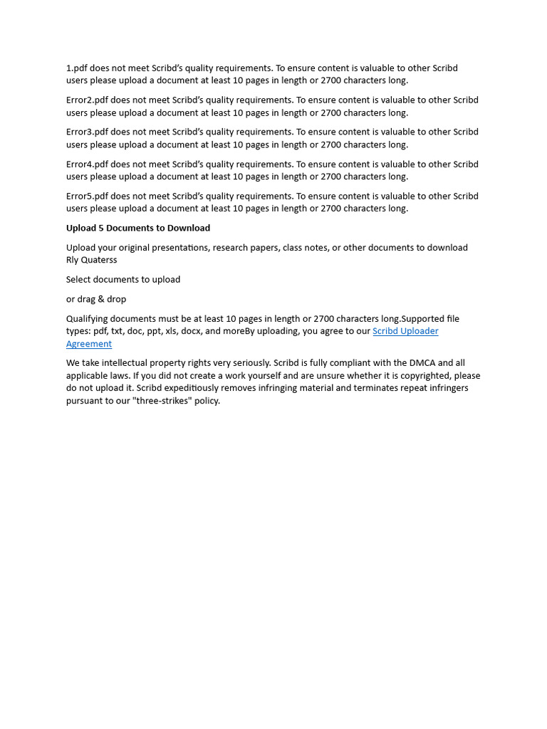Scribd Document Upload Requirements | PDF