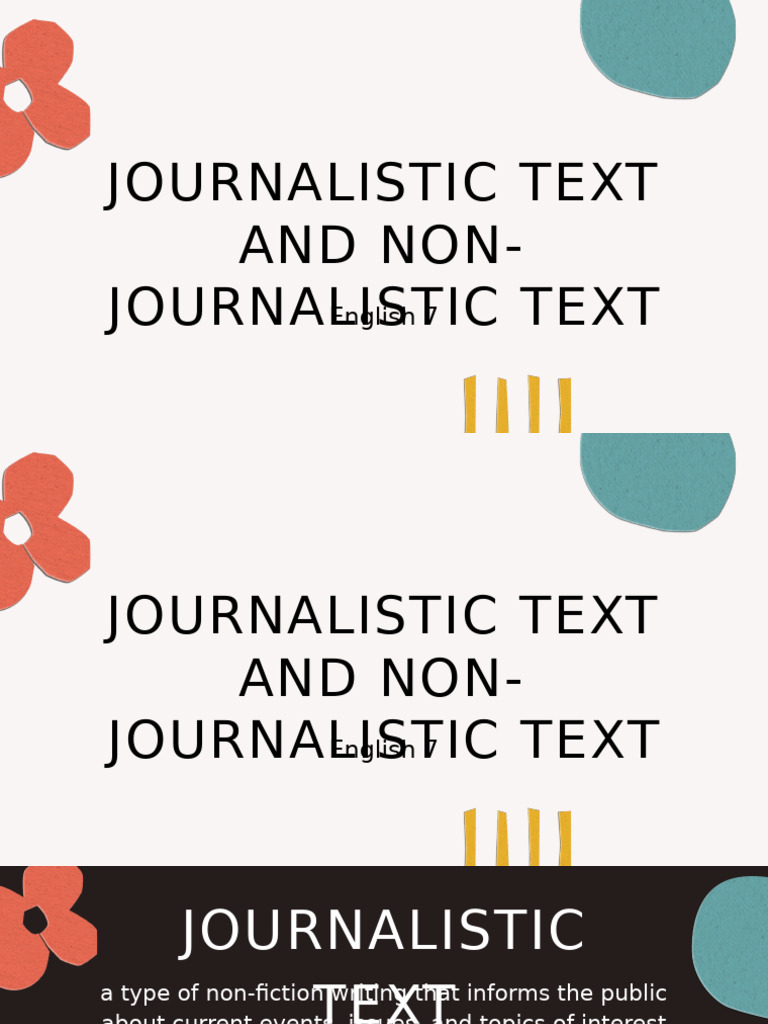 Journalistic vs. Non-Journalistic Texts | PDF | Chimpanzee | Essays