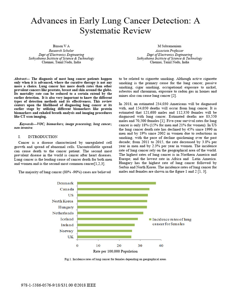 Early Lung Cancer Detection Advances | PDF | Biomarker | Cancer