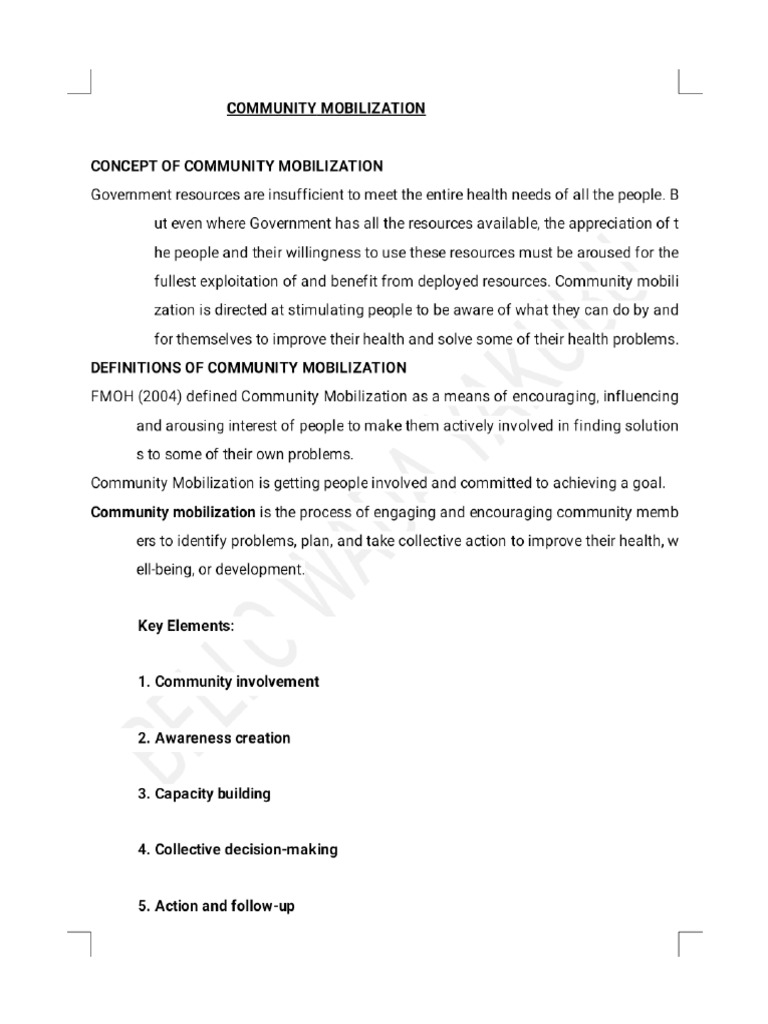 Community Mobilization Phoenix | PDF