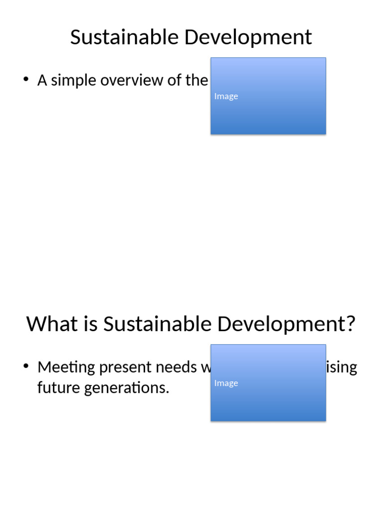 Overview of Sustainable Development | PDF
