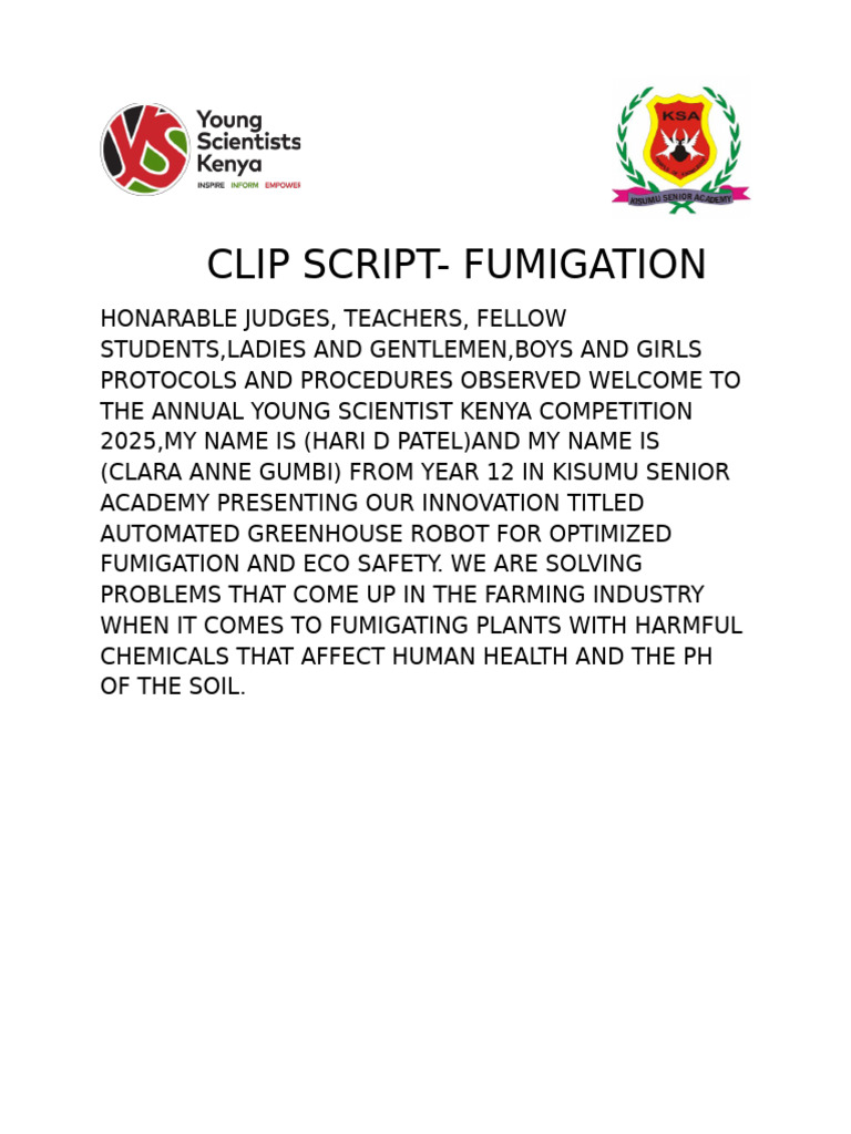Clip Script Fumigation | PDF