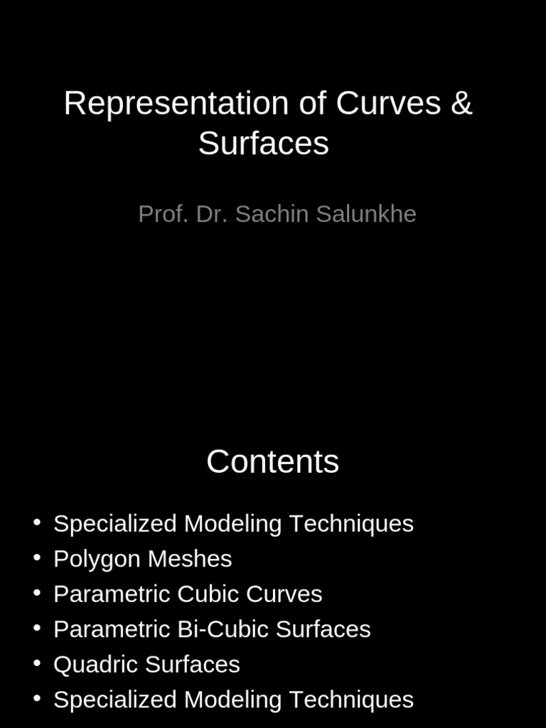 Curves and Surfaces Modeling Techniques | PDF | Numerical Analysis ...