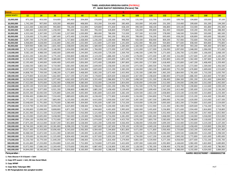 Tabel Promo Debitur Baru Imipas | PDF