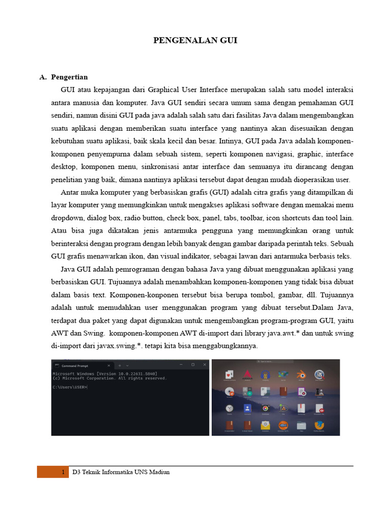 Pengenalan Java GUI: AWT dan Swing | PDF