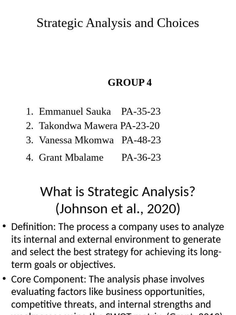 Group 4 assignment | PDF | Swot Analysis | Economies