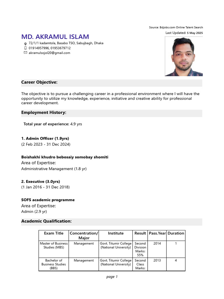Md. Akramul Islam, Ok | PDF | Bangladesh