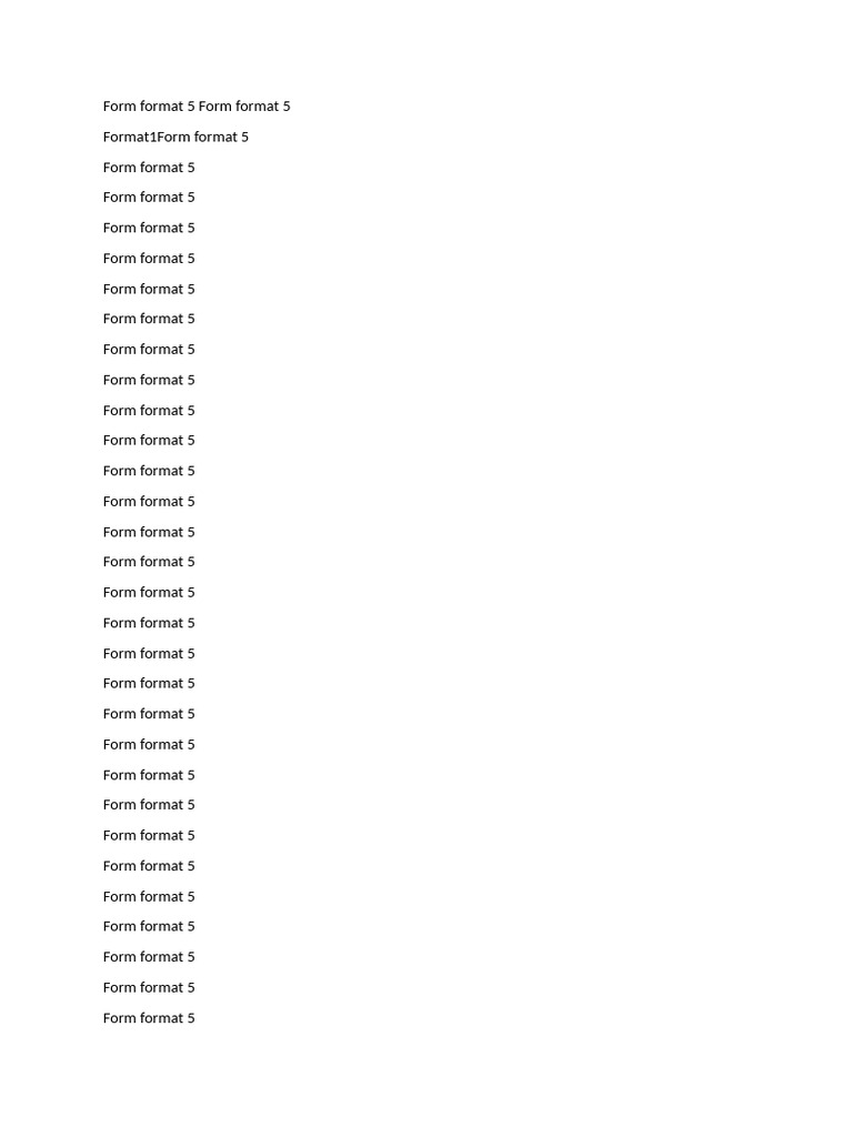 Form Format 5 Form Format 004 | PDF