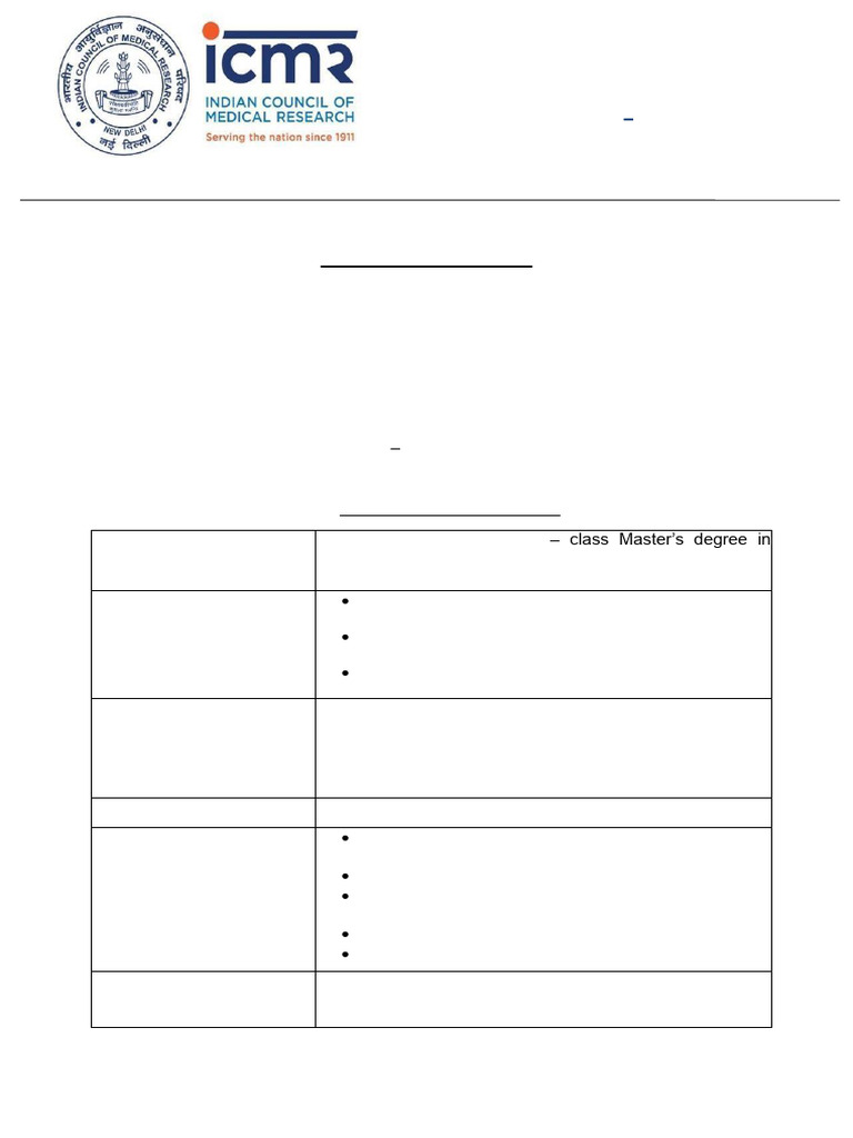 Aim_project Scientist Post at Icmr, Karnataka | PDF | Databases