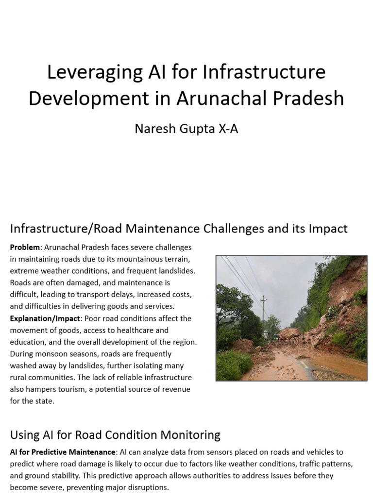 AI Solutions for Arunachal Pradesh Roads | PDF | Artificial ...