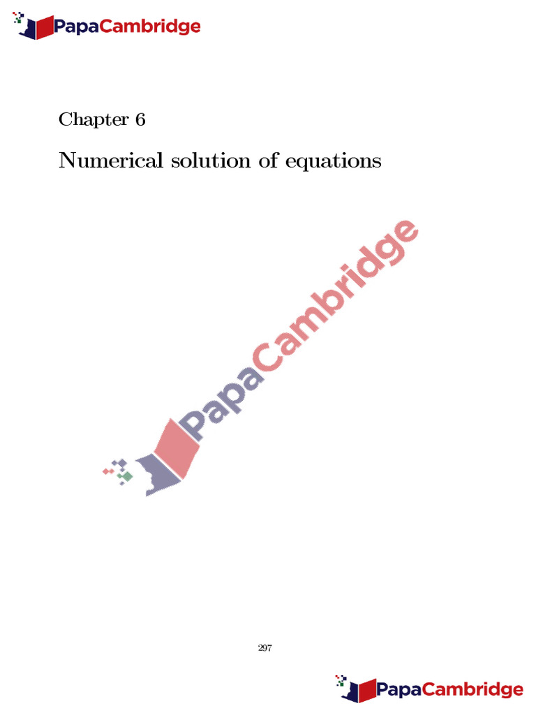 Maths 9709 Paper 3 - Numerical Solution of Equations (2-20) 2 | PDF