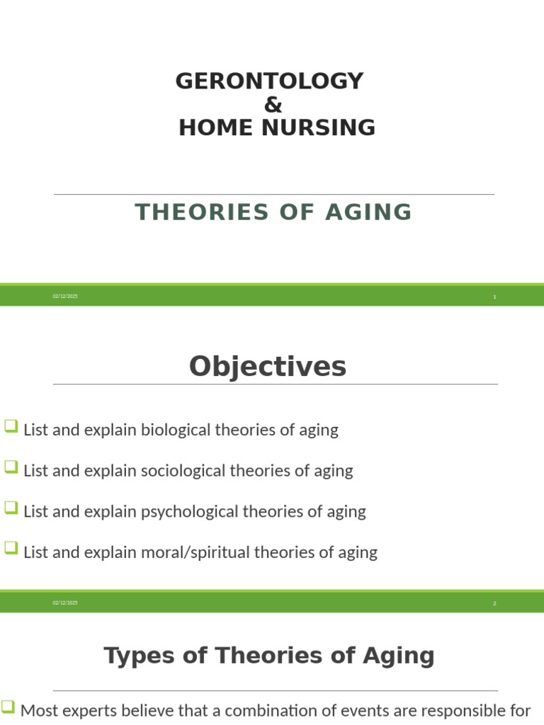 Theories of Aging -Biological Theories | PDF | Senescence | Radical ...