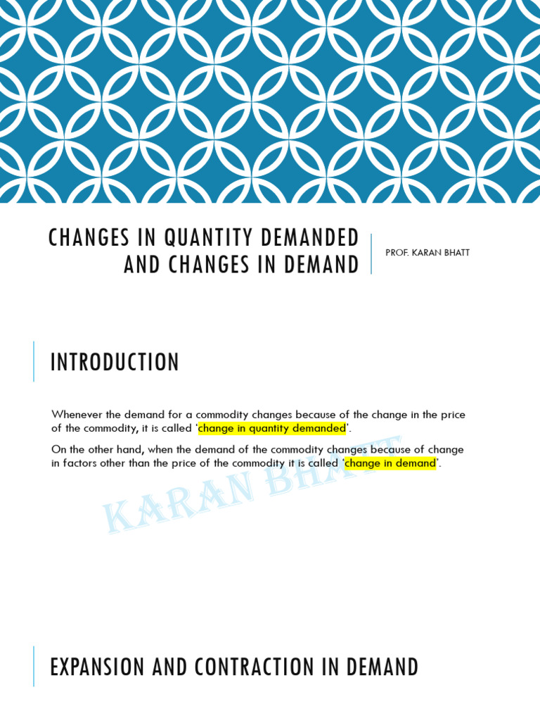 Demand Changes: Quantity vs. Factors | PDF | Demand | Demand Curve