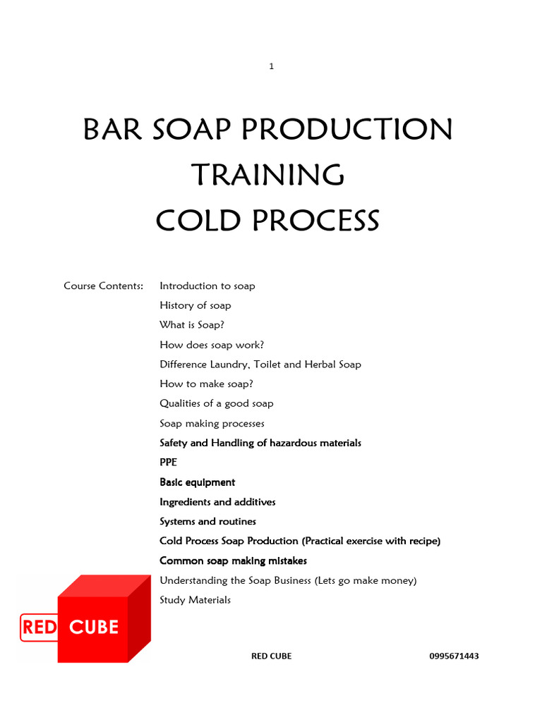Soap Making Training Program Guide | PDF | Soap | Sodium Hydroxide
