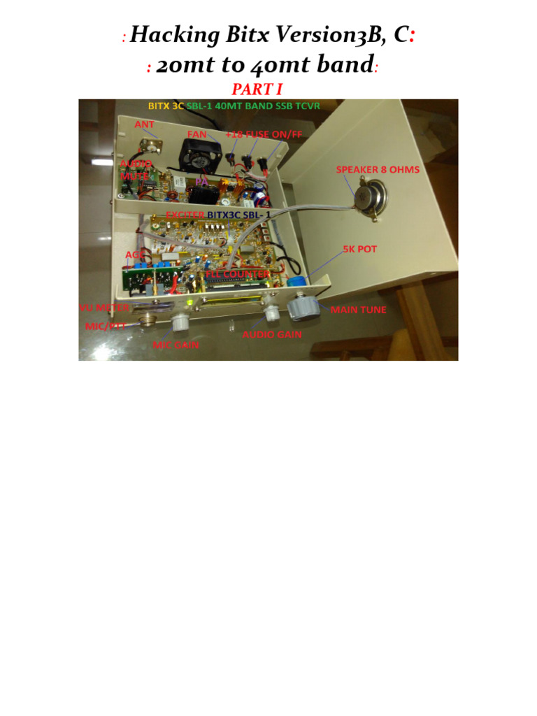 Bitx 20mt to 40mt Band Conversion Guide | PDF | Inductor | Electronic ...