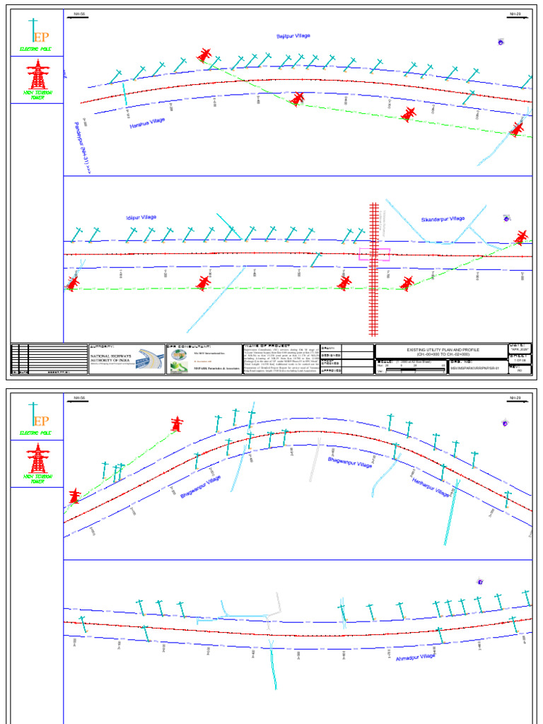 Varanasi Bypass Utility Plan Overview | PDF | Streets And Roads | Road