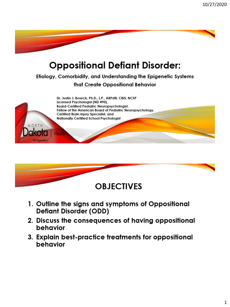 Understanding Oppositional Defiant Disorder | PDF | Mental Disorder ...