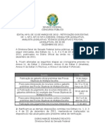 SENADO FEDERAL CONCURSO PÚBLICO Retificação