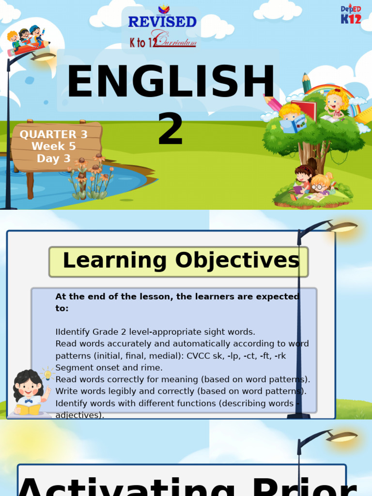 Grade 2 Sight Words and Patterns Lesson | PDF | Syllable | Word