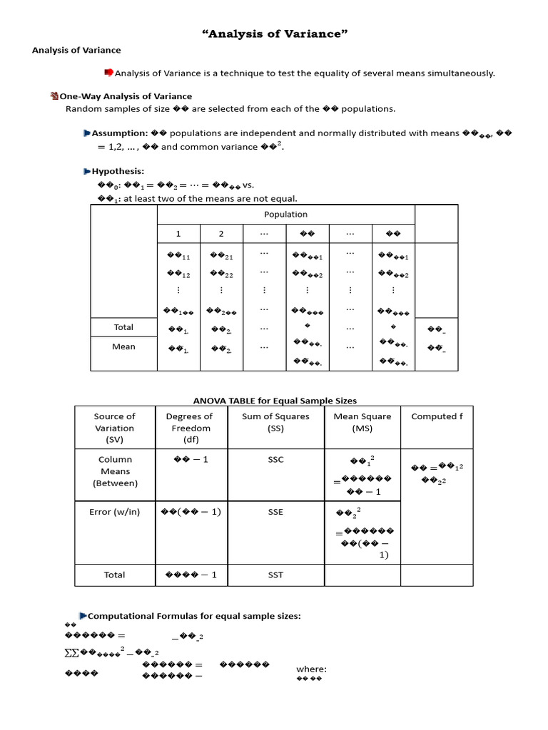 Understanding One-Way ANOVA Analysis | PDF | Analysis Of Variance ...