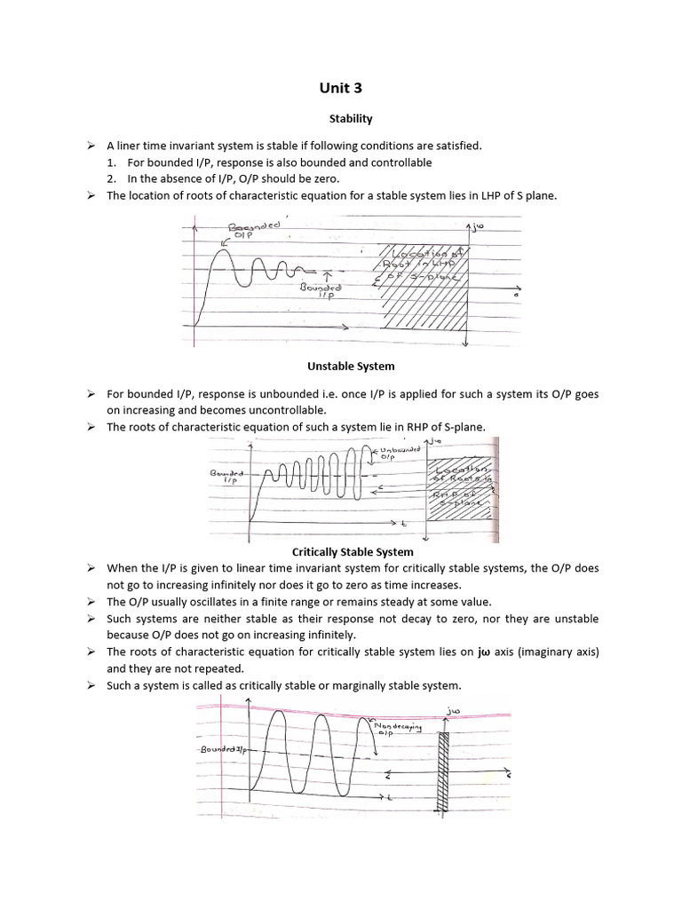 Unit 3 | PDF | Matrix (Mathematics) | Stability Theory