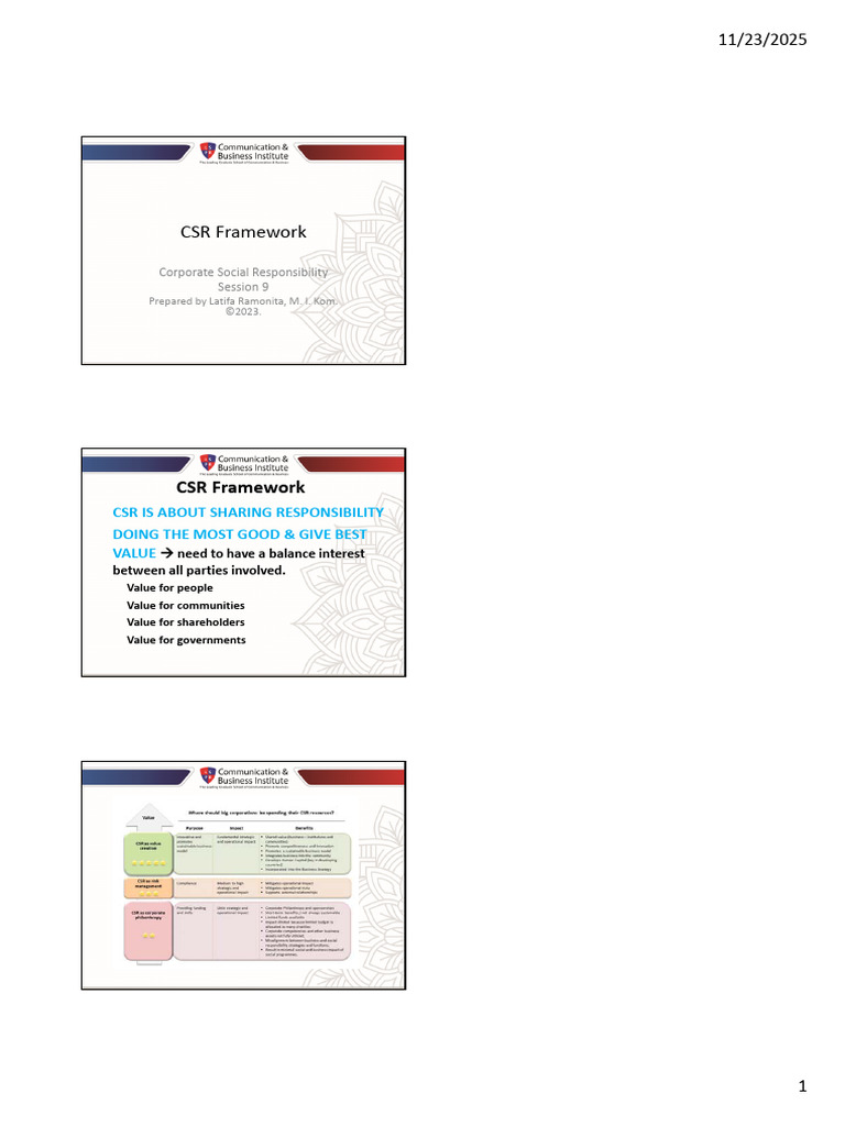 1 | PDF | Corporate Social Responsibility | Public Relations