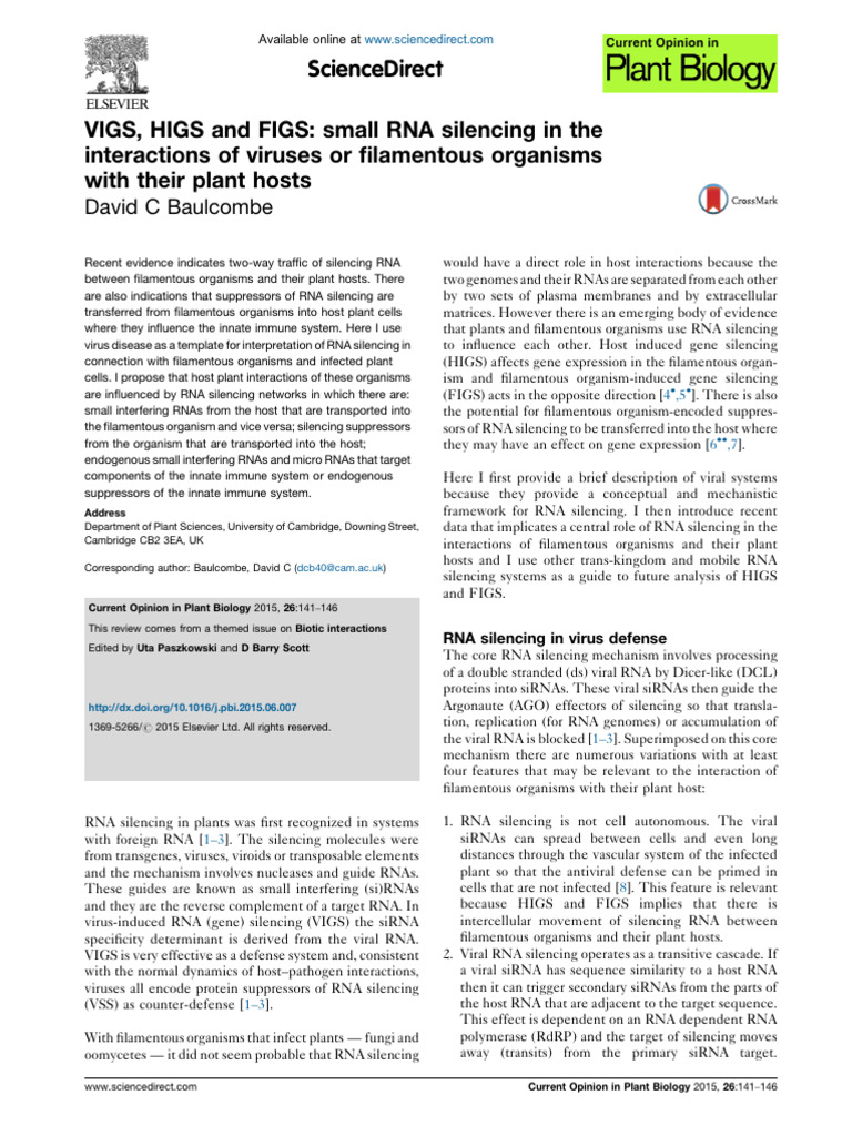 Baul Com Be 2015 | PDF | Gene Silencing | Small Interfering Rna