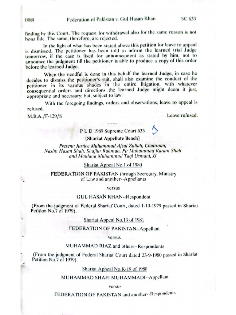 Gul Hassan Case | PDF