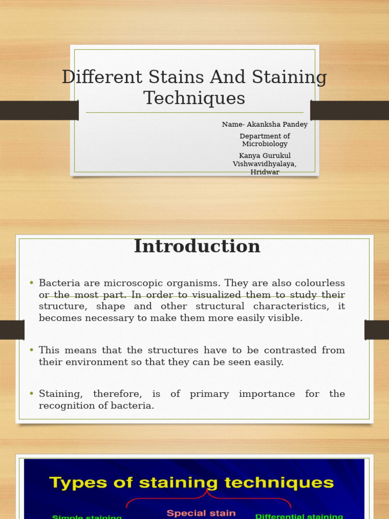 Bacterial Staining Techniques Explained | PDF | Staining | Bacteria