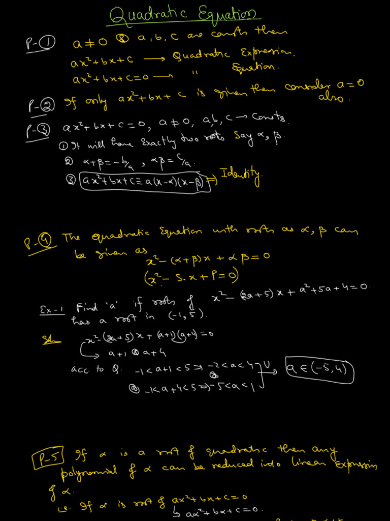CHAMP-2-Quadratic Equation PDF Notes | PDF